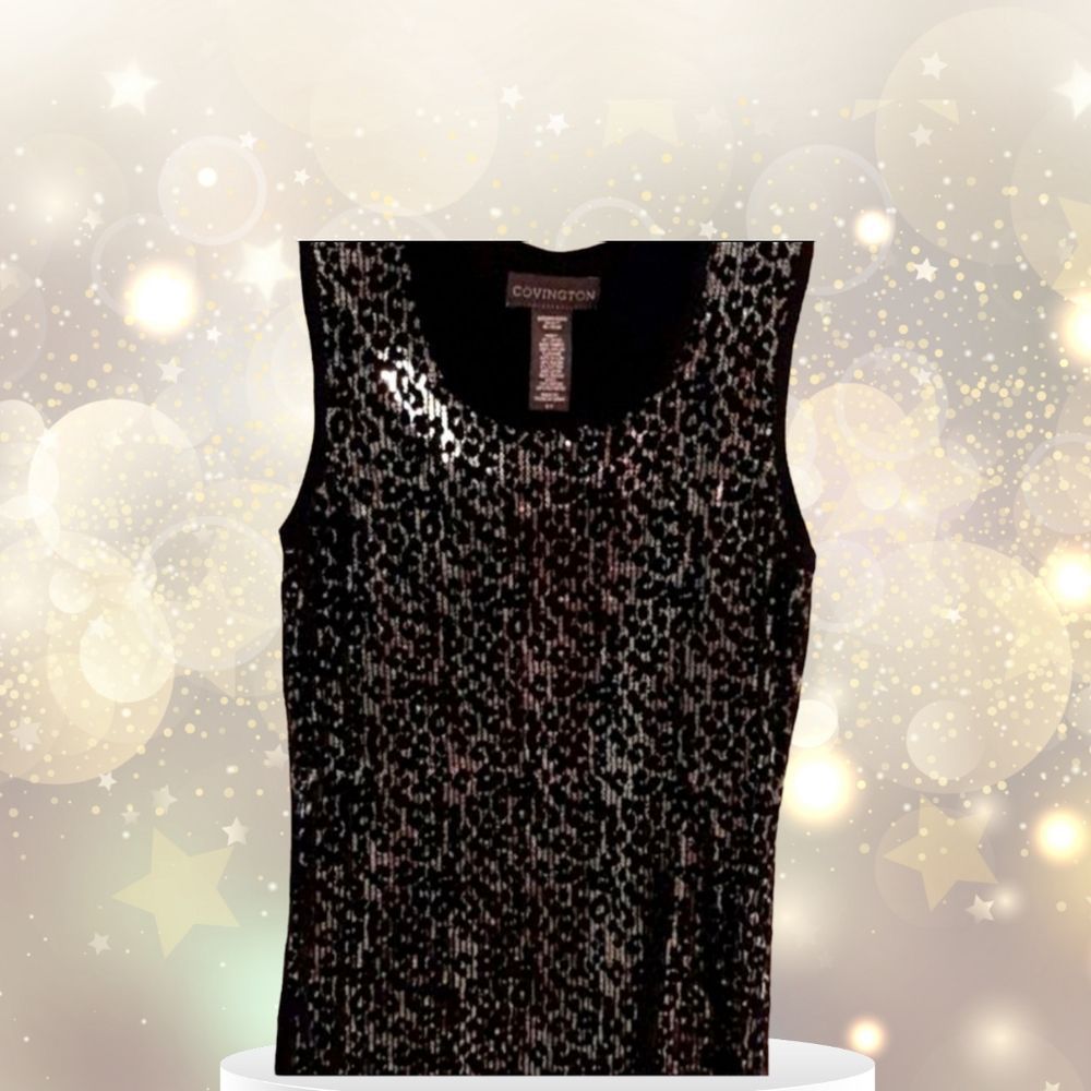 Covington black and sliver top